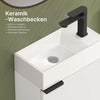 Badezimmerschrank mit Waschbecken und stoßgeschützter Tür