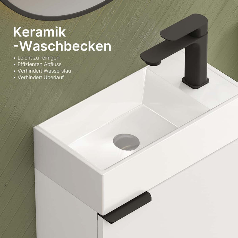 Rechteckiger Badezimmerschrank BV1 - Weiß - Bild 8