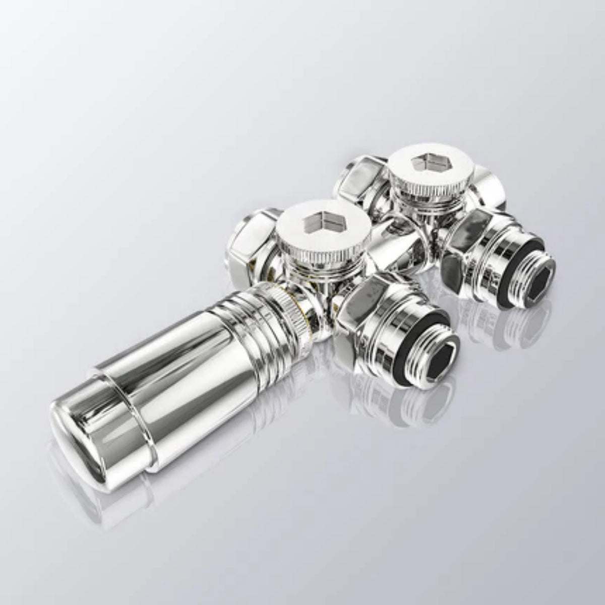 Heizkörperventil mit Thermostat, 7-stufig regelbar, aus Messing