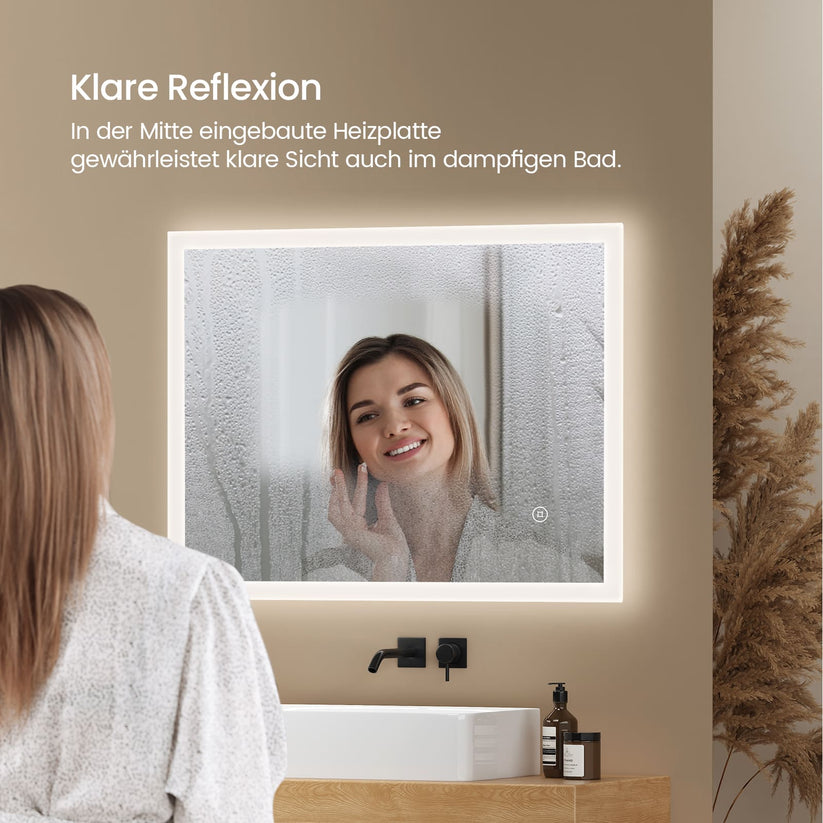 Badezimmerspiegel Dimlite LM03 - 60 x 80 cm / Touch + 3 Farben + Anti-Beschlag - Bild 5