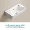 Keramik-Waschbecken CB22 Klein mit Hahnloch & Überlauf
