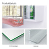 Bad-Spiegelschrank mit 2 Soft-Close-Flügeltüren & kupferfreiem Spiegel, 75–85 × 65 cm