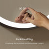 Runder LED-Badspiegel mit Hängeriemen & Touchschalter