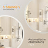 Runder LED‑Badspiegel mit Touch‑Sensor & Anti‑Fog – Schwarz/Gold, dimmbar