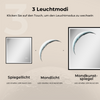 LED‑Badezimmerspiegel mit Anti‑Beschlag & dimmbarer Beleuchtung, schwarzer Rahmen