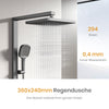 Duschsäule mit Thermostat, Regendusche & einstellbarem Wasserdurchfluss