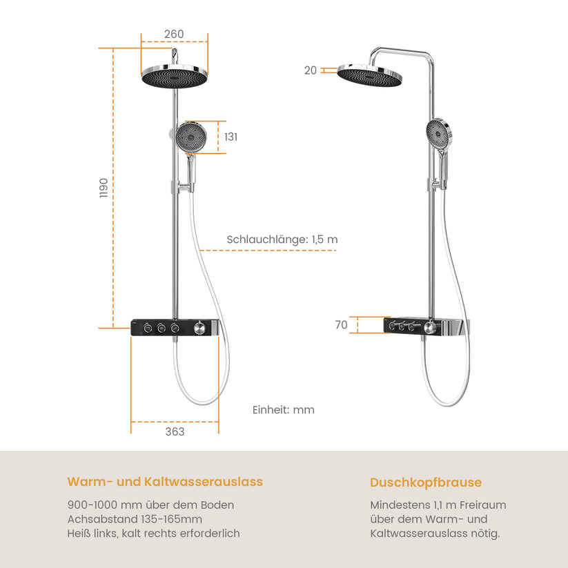 Duschsystem SleeFlow F28 - Chrom - Bild 12