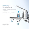 Duscharmatur mit ultra-flachem Auslauf & Wasserspar-Funktion