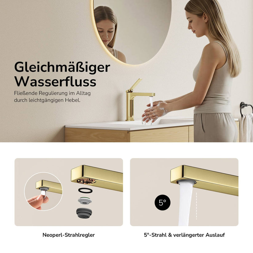 Wasserhahn Arcspout XF21 Kurz - Champagnergold - Bild 7