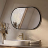 Ovaler Wandspiegel mit kupferfreiem Glas und Aluminiumrahmen