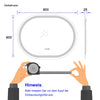 Ovaler LED-Badspiegel mit Touchschalter & Anti-Beschlag-Funktion