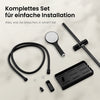 Brauseset mit Handbrause, höhenverstellbarer Stange & Seifenablage