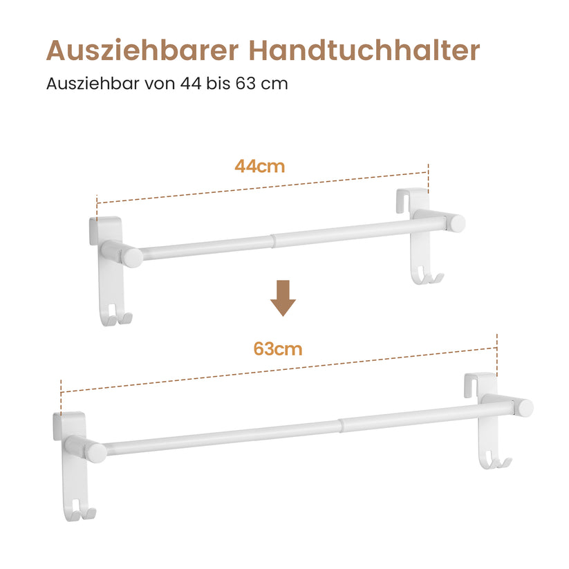 Ausziehbarer Handtuchhalter B04 - Weiß - Bild 10