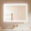 EMKE Badspiegel "LeeMi Ω Pro" 60*80cm mit LED Beleuchtung und Touch Schalter(Schlaue 3-in-1-Touch.)