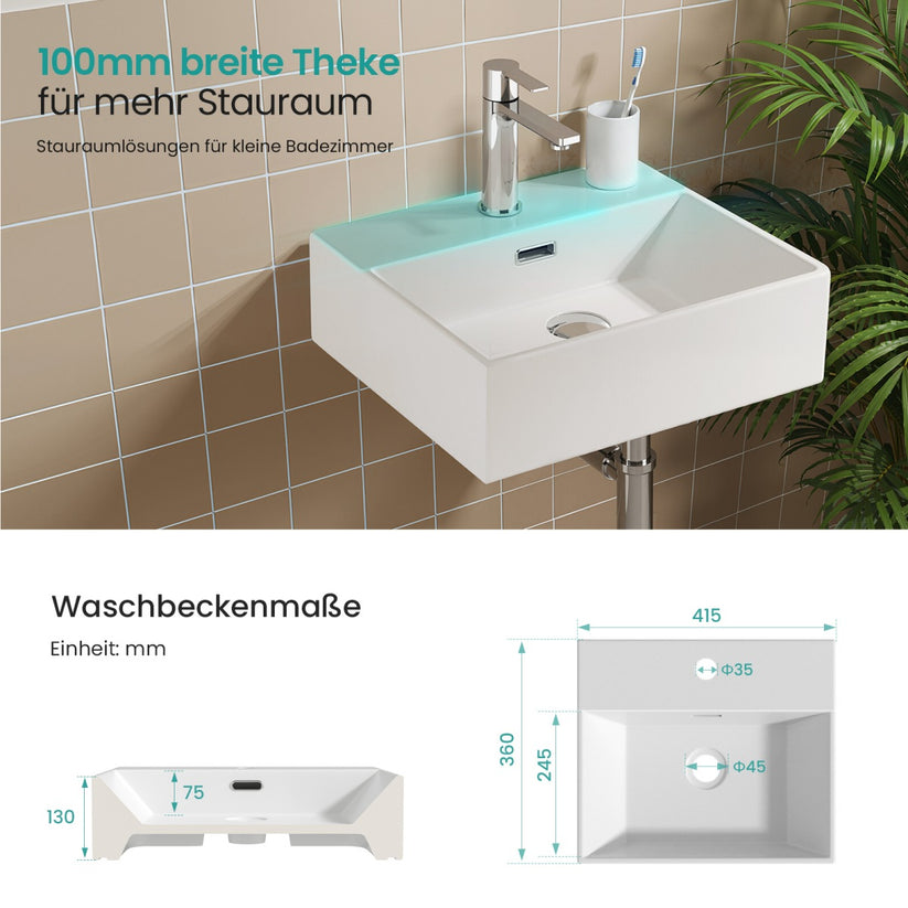 Aufsatzwaschtisch Ceraedge CB01 - 41 x 36 x 13 cm - Bild 11
