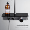 Duschsystem mit Thermostat, Glasablage & umschaltbarer Hand- und Kopfbrause
