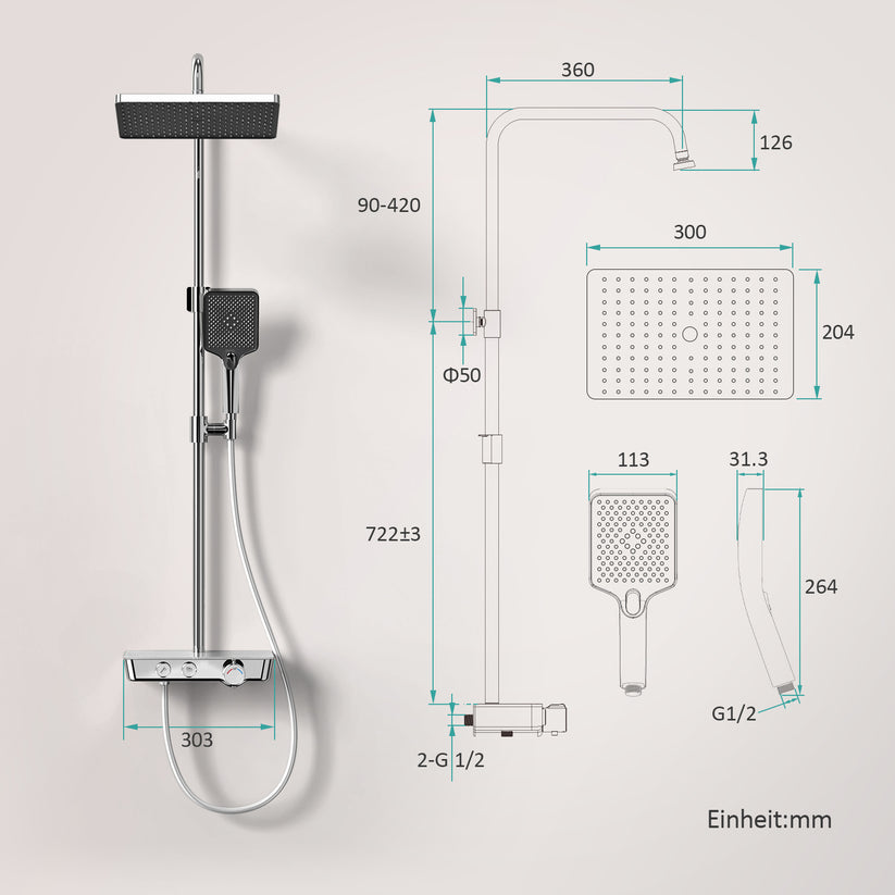Duschsystem Orbflow F08 - Chrom - Bild 17