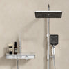 Duschsystem mit Thermostat, Regendusche & Glasablage