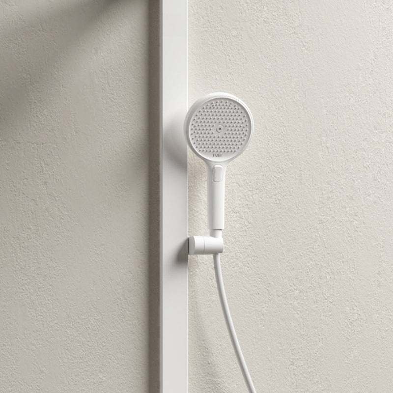 Handbrause rund für Duschsystem - Weiß - Bild 5