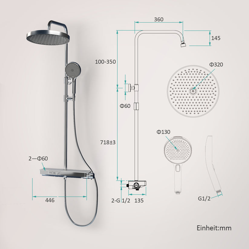 Duschsystem SleeFlow F22 - Chrom - Bild 16