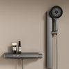 Thermostat‑Duschsystem mit Split‑Design & 3‑Strahl‑Handbrause – matt Anthrazit