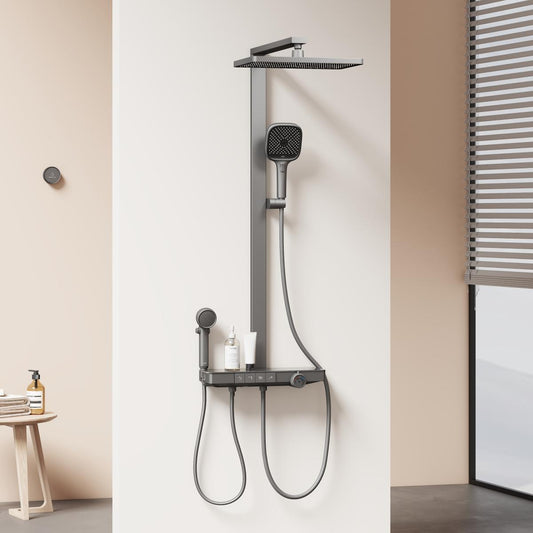 Duschsystem BubbleKids F23 Quadratische Regendusche