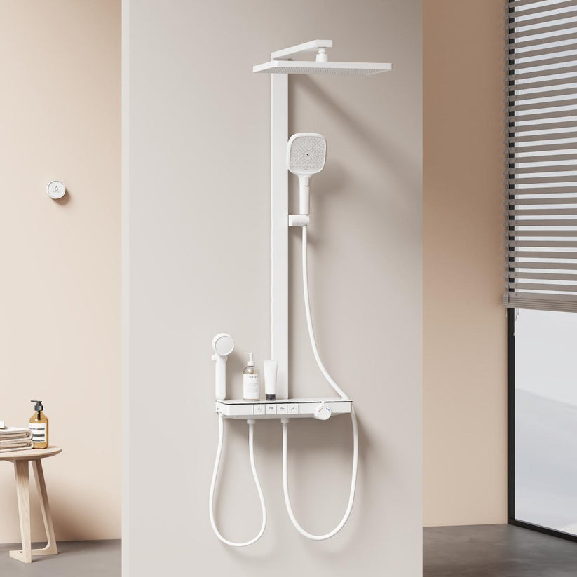 Duschsystem BubbleKids F23 Quadratische Regendusche - Weiß - Bild 9