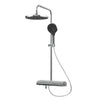 Duschsystem mit Thermostat, Regendusche & Glasablage – Chrom poliert