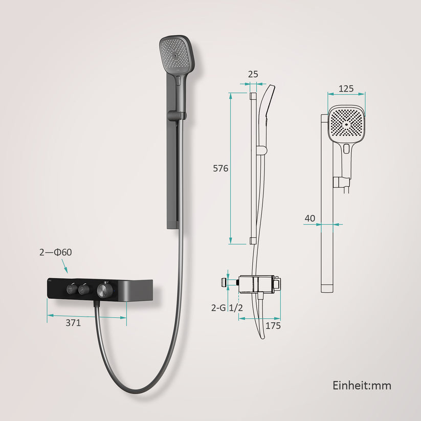 Duschsystem SleeFlow F26 - Anthrazit - Bild 13