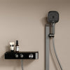 Duschsystem mit Thermostat, Handbrause mit 3 Strahlarten & Wannenumsteller