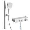 Duschsystem mit Thermostat, Handbrause mit 3 Strahlarten & Wannenumsteller