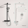 Duschsäule mit Thermostat, Regendusche & einstellbarem Wasserdurchfluss