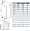 EMKE Duschkabine 80x70x185cm Eckeinstieg Falttür 180º Klappbar, 6mm ESG Glas