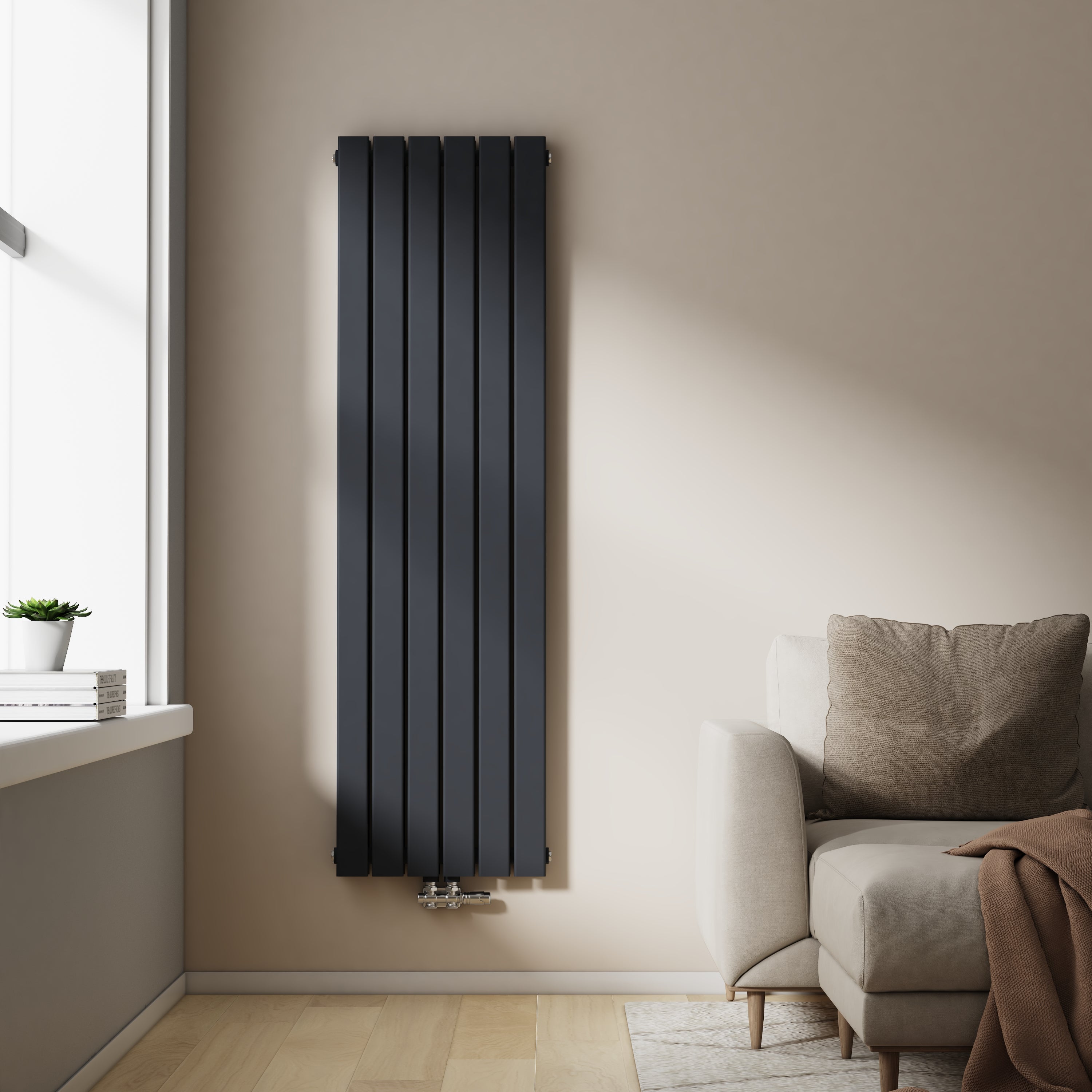 Vertikaler Design-Heizkörper mit effizienter Wärmeleistung