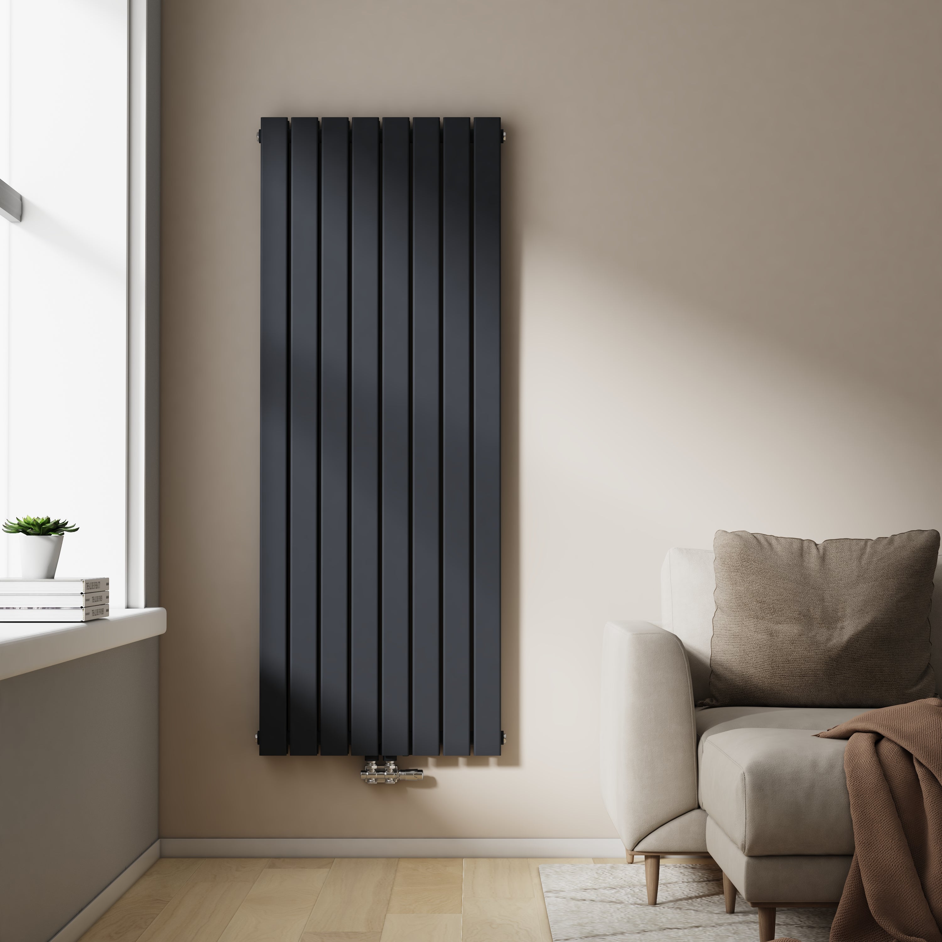 Vertikaler Design-Heizkörper mit effizienter Wärmeleistung