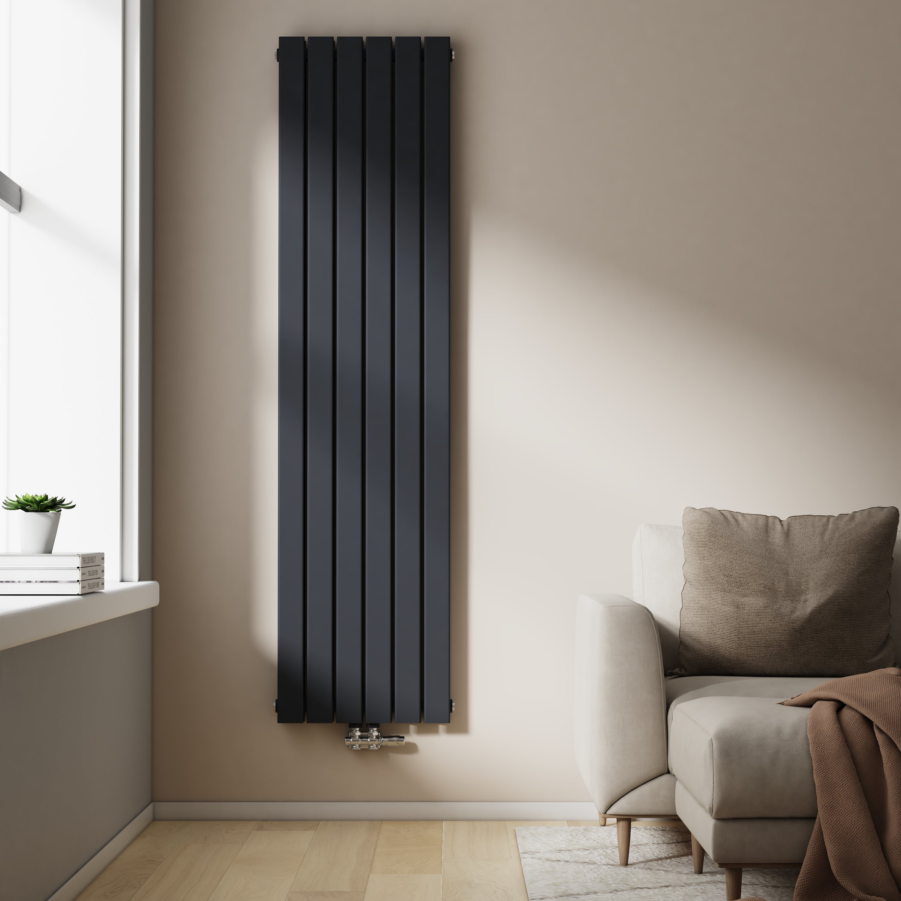 Vertikaler Design-Heizkörper mit effizienter Wärmeleistung
