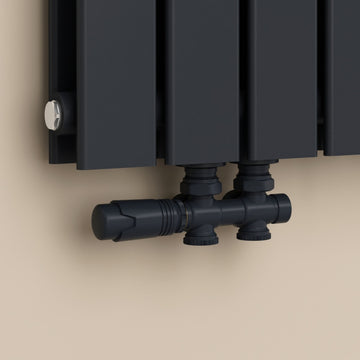 Heizkörperventil mit Thermostat, 7-stufig regelbar, aus Messing
