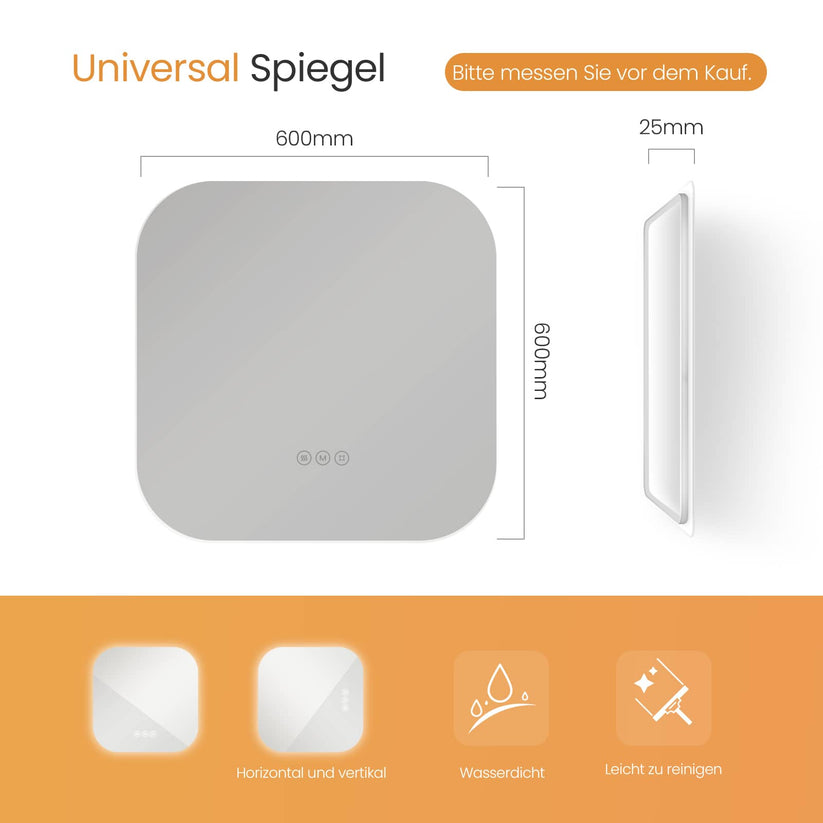Badezimmerspiegel Glowrim LM32 - 60 x 60 cm - Bild 10