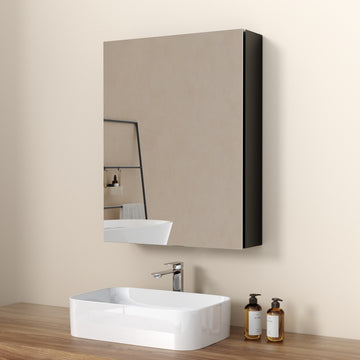 Bad-Spiegelschrank mit Soft-Close & kupferfreiem Spiegel, 50 × 65 cm