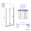 Eck-Duschkabine Folenco FBD+FMP, Höhe 195 cm