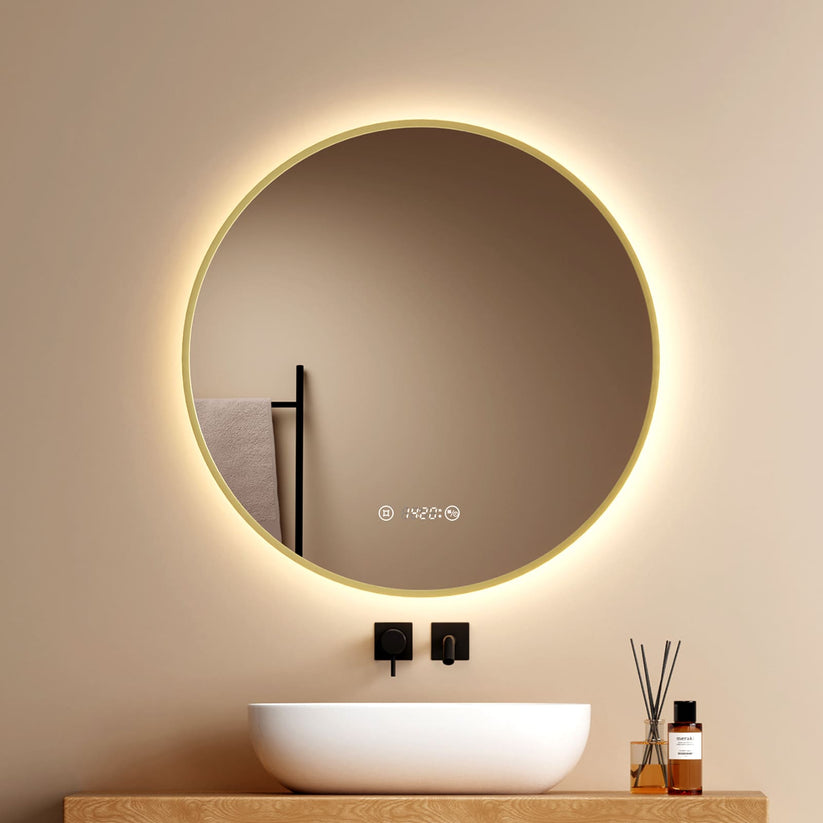 Badezimmerspiegel Glowrim OLM09 - Gold / 70 cm - Bild 17