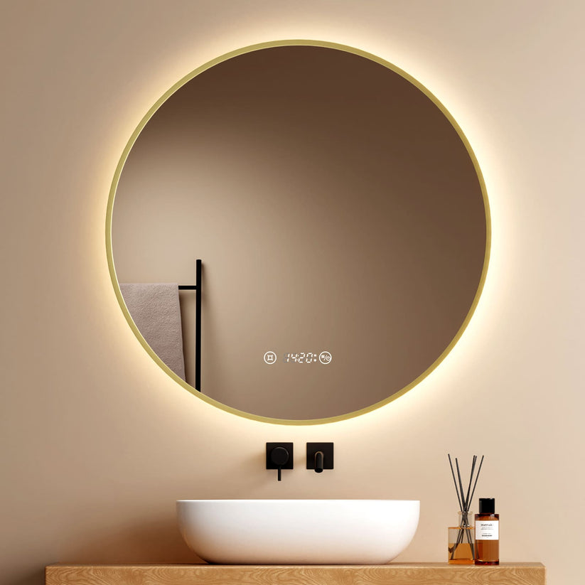 Badezimmerspiegel Glowrim OLM09 - Gold / 80 cm - Bild 15