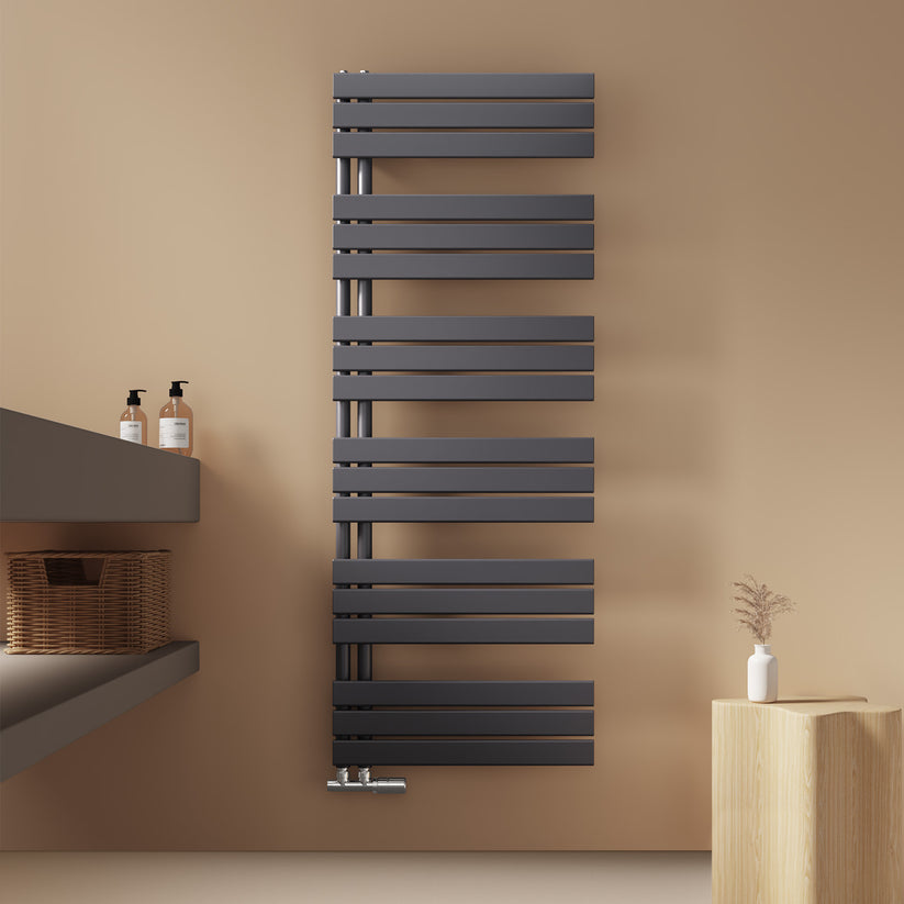 EMKE SFTR1 Heizkörper mit Handtuchhalter-Funktion - Anthrazit / 160 x 60 cm / Einlagig+Flachrohr - Bild 18