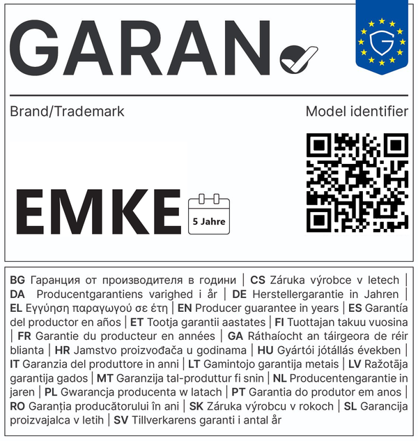 QR-Code zur gesetzlichen Gewährleistung