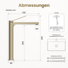 EMKE XF21  Wasserhahn Bad hoch, Waschtischarmatur, Mischbatterie Küche, Waschbecken Armaturen, Champagnergold