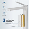 EMKE XF21  Wasserhahn Bad hoch, Waschtischarmatur, Mischbatterie Küche, Waschbecken Armaturen, Weiß Matt