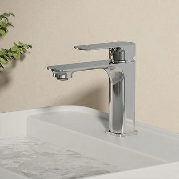 Waschtischarmatur mit Keramikkartusche und ultraflachem Rohrdesign