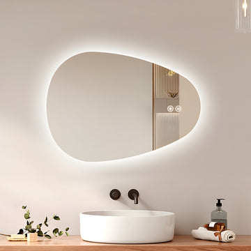 Beleuchteter Badspiegel mit Antibeschlag, 3 Lichtfarben & Memory-Funktion