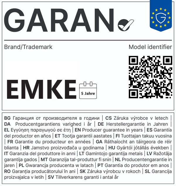 QR-Code zur gesetzlichen Gewährleistung