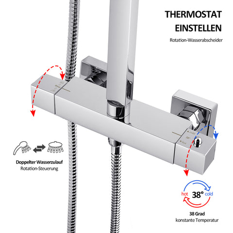 EMKE Regendusche (Rainshower-System mit Themostat, Chrom)